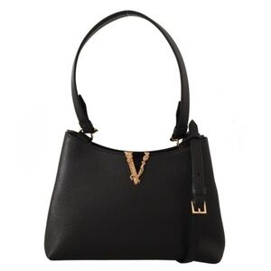 Versace Virtus Black Leather
Hobo Shoulder Crossbody Handbag - NWOT